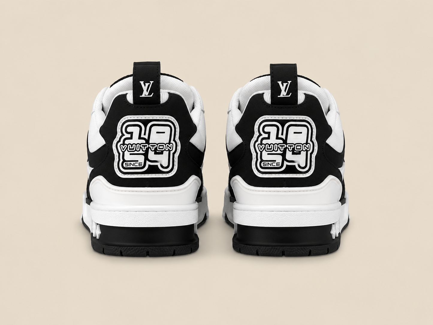 LV Skate Black White - Back logo