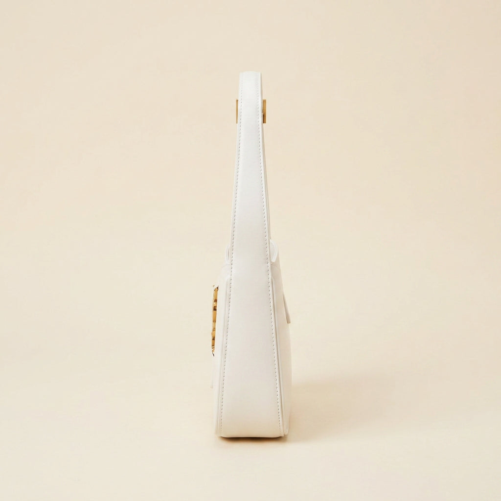 Saint Laurent Le 5 à 7 Hobo Bag white side profile