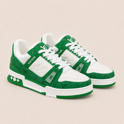 Louis Vuitton LV Trainer Green Denim - pair