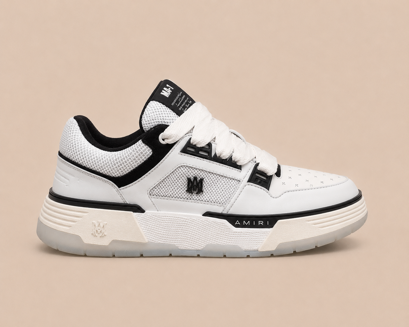 Amiri MA-1 White Black Mesh - side