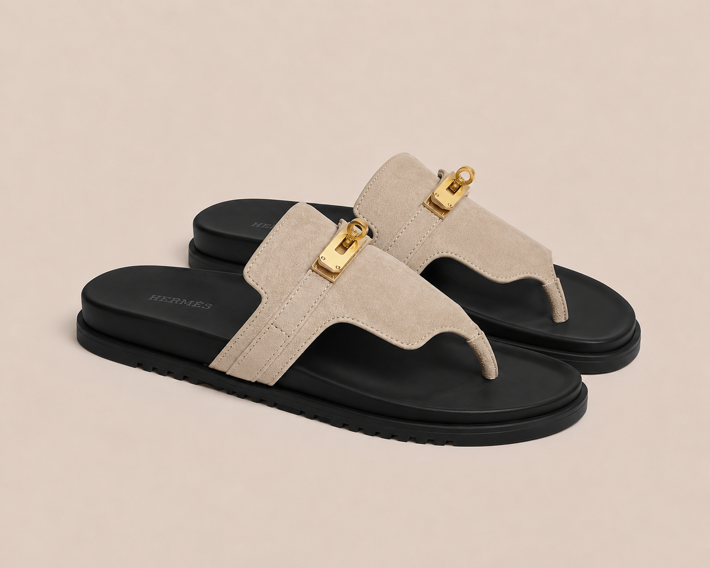 Hermès Kelly Thong Sandal Beige - pair