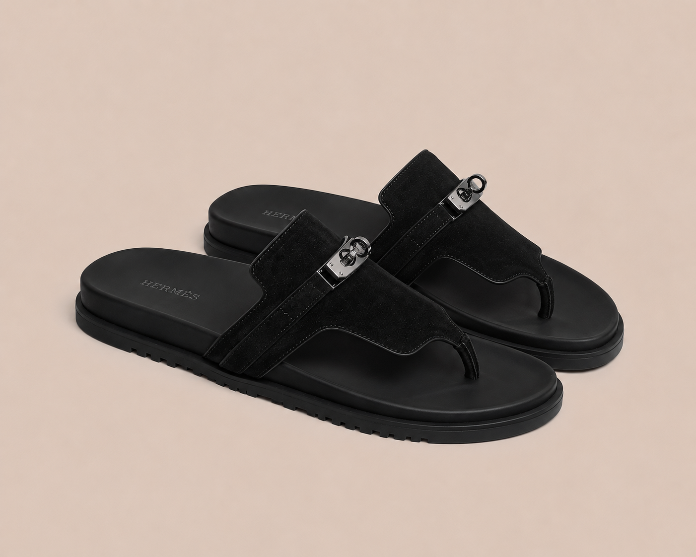Hermès Kelly Thong Sandal Black - pair