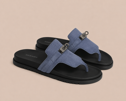 Hermès Kelly Thong Sandal Blue - pair