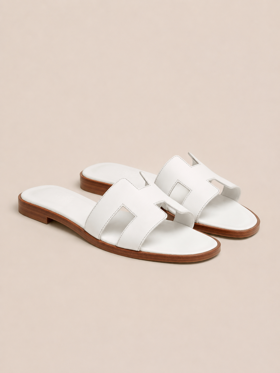 Hermès Oran Sandal White - Pair