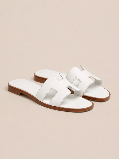 Hermès Oran Sandal White - Pair