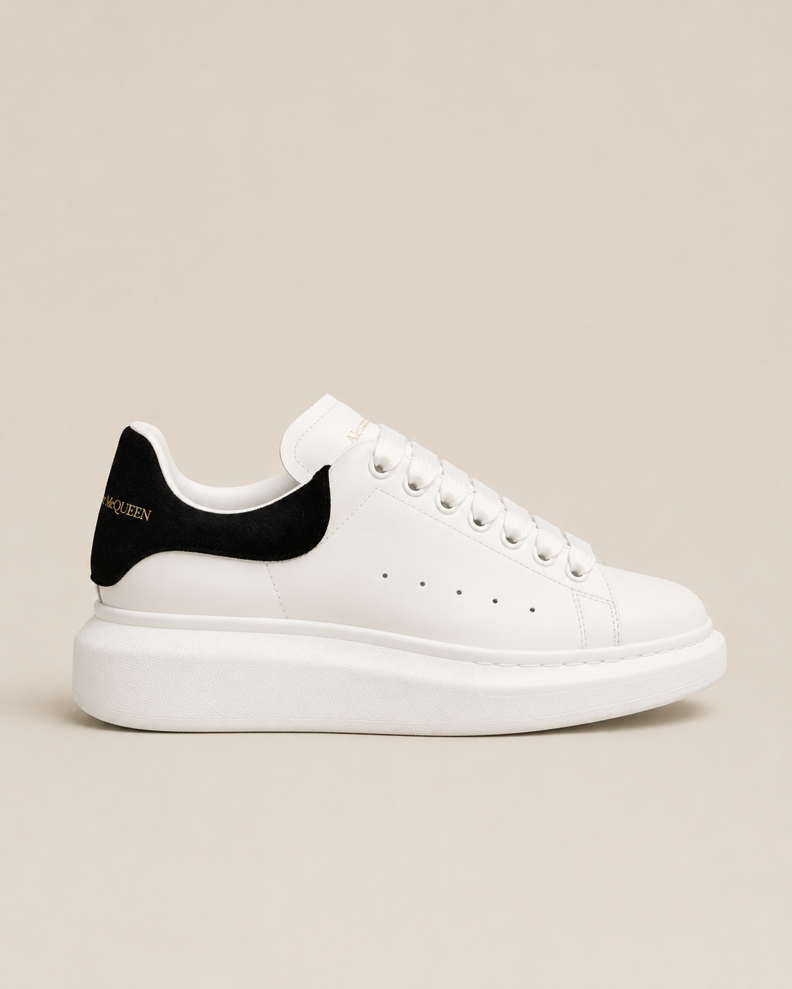 Alexander McQueen Oversized White Black - צד