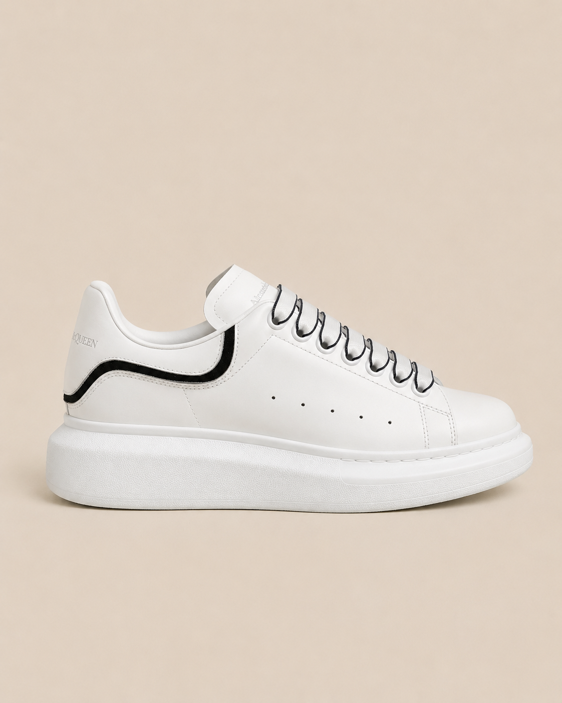 Alexander McQueen Oversized White Black Silver - side