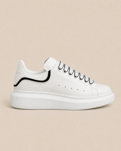 Alexander McQueen Oversized White Black Silver - side