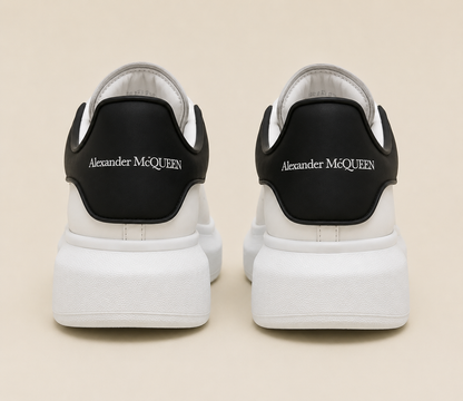 Alexander McQueen Oversized White Black - heel logo