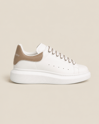 Alexander McQueen Oversized White Beige Silver - צד
