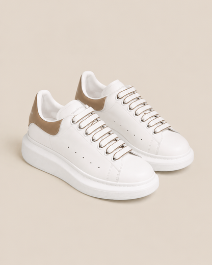 Alexander McQueen Oversized White Beige Silver - זוג