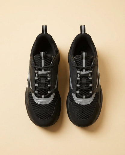 Dior B22 sneakers שחור כסף - מבט עליון
