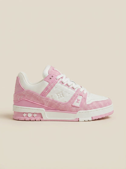 Louis Vuitton LV Trainer Pink Monogram Denim - side