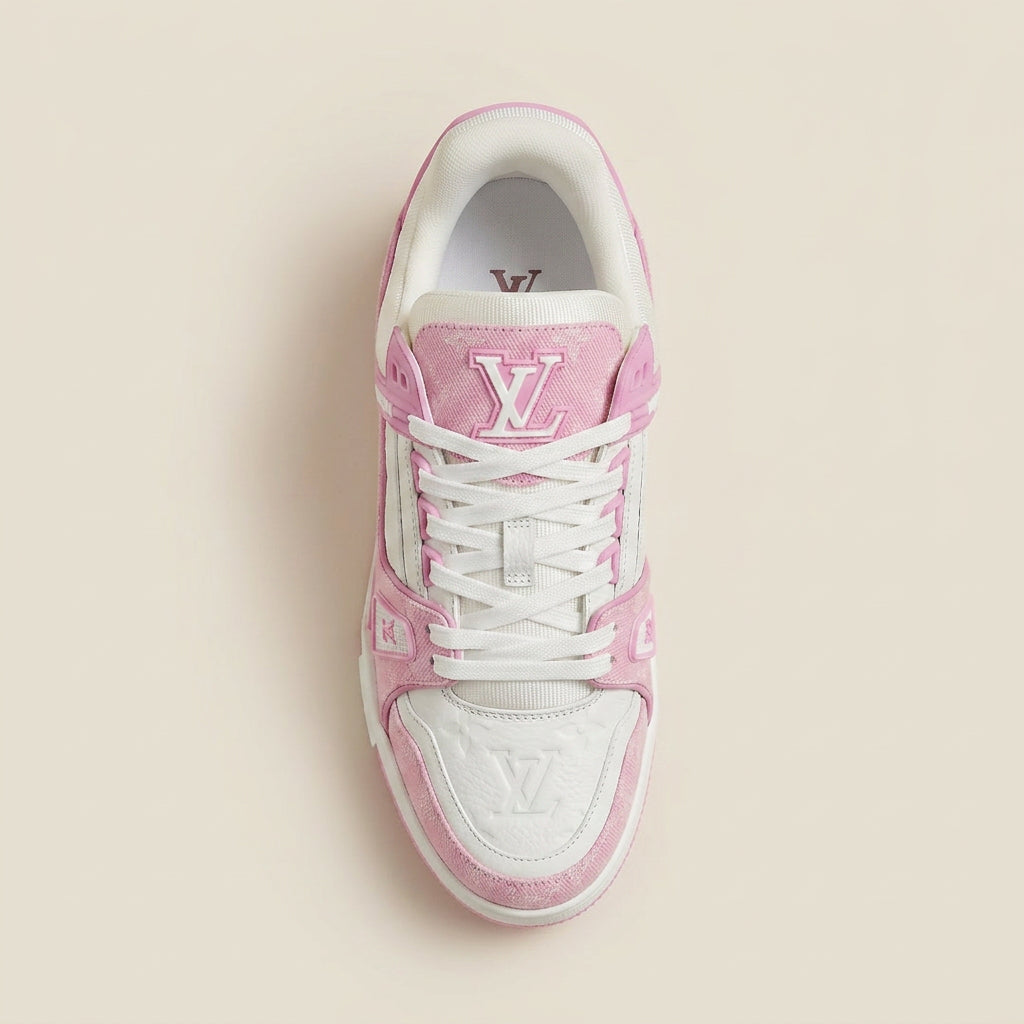 Louis Vuitton LV Trainer Pink Monogram Denim - top