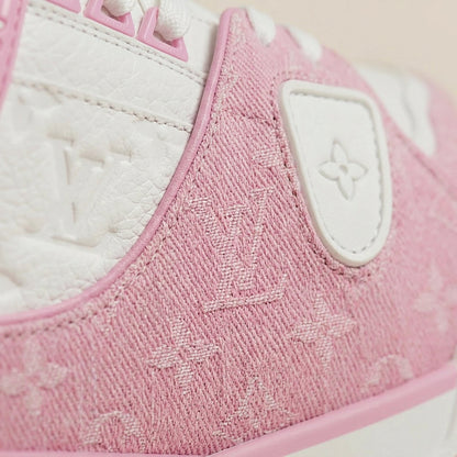 Louis Vuitton LV Trainer Pink Monogram Denim - monogram detail