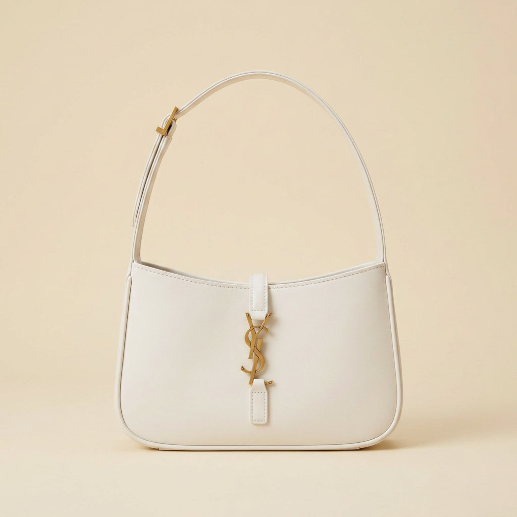 Saint Laurent Le 5 à 7 Hobo Bag white front