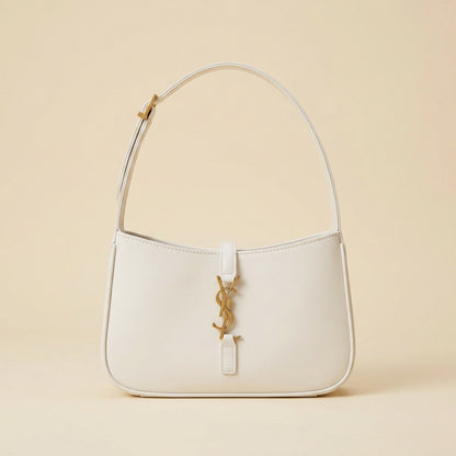 Saint Laurent Le 5 à 7 Hobo Bag white front