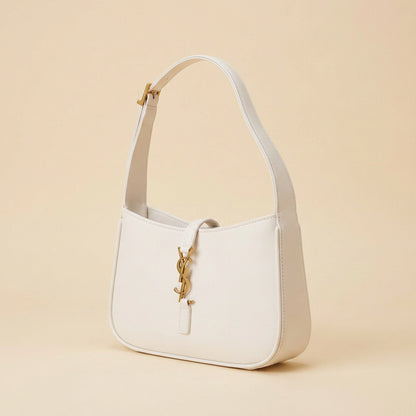 Saint Laurent Le 5 à 7 Hobo Bag white three-quarter